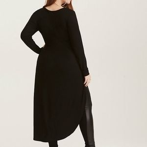 Torrid ASSYMETRICAL black Tunic Top Size 4